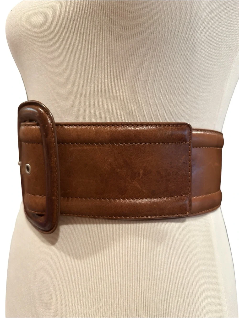 Michael Kors Luxury Leather Wide Brown Waist Belt Women’s Small Made in Italy